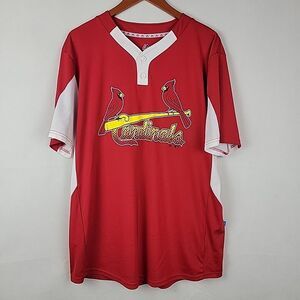 Majestic St Louis Cardinals Cool Base 2 Button Jersey Mens Large Shirt Blank MLB